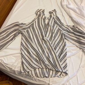 White open shoulder blouse!